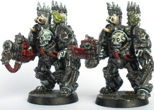 Sin Eater terminators armed with Heavy Flamer, combi-Bolter and Lightning Claws.