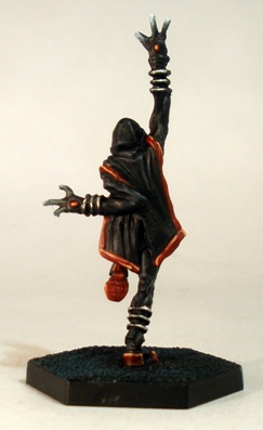 Rear shot displaying impractical cape.