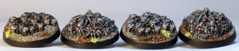 Reaper Bones beetle and spider swarms.