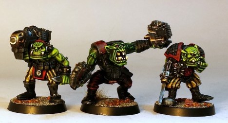L to R: 1980s ork, late 2000s ork, 1980s ork.