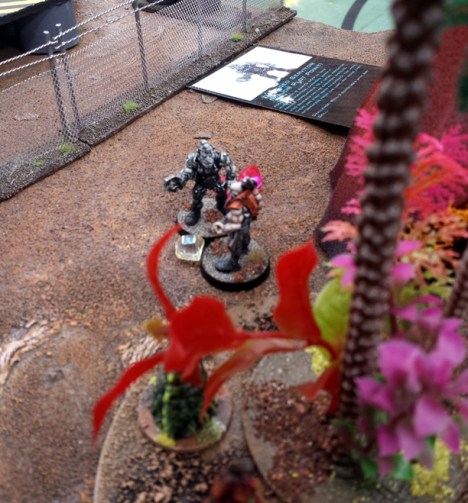 Milo the Space Eunuch find thatthe key codes that he requires are located in the corrupted memory stacks located in this damaged servitor.  He applies the most relevant of his skill sets to the problem.  The sounds of fists upon cyborg resound through the undergrowth.