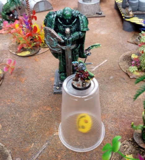 The majesty of The Quickening.  The flashing badge under the cup should have had some "smoke" over it, but the smoke had been packed into the car at that stage.  SFX will be improved at the next Quickening game.