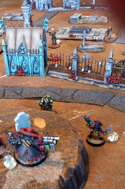 Knowing that the humans wouldnt have put themselves in an irradiated graveyard full of zombies and cyber-skeletons without good reason, Kaprin Fiddy leads Sub-Kaptin Ay-Whole and Bigface towards one of the other energy sources.