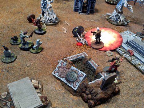 ...but bolts of plasma arent exactly discerning and Aces directional power buckler keeps him safe while the robotic horror in front of him is blasted apart.