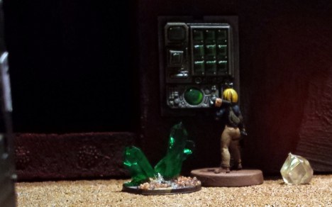 Wary of excessive exposure to perilium, Agent Blanche-Andres hacks the second power node...