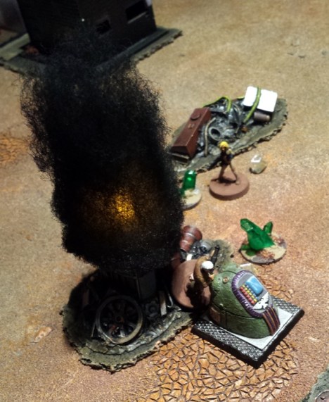 Focussing on his strengths, Ace blasts the node controls with his pump action nano-shotgun, before narrowly escaping a gauss cannon blast from the relentless Mark 1 Necron...