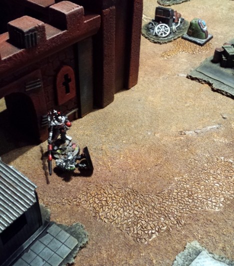 ...allowing the Cyber SHogun to escape, the inert form of the Inquisitor levitating behind.  +++ THEY MAY HAVE DELAYED THE REVIVAL OF MY MINIONS BUT I HAVE THE INQUISITOR.  HA.  HA. H.... WHATS THAT APPROACHING FROM THE EAST? +++