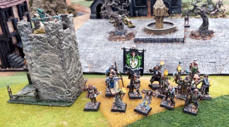 One of the tables that kept drawing me back for another look over the weekend was the Realms of Chaos warbands game.  BEautiful evocative miniatures involved in games that have been on the to-do list for over quarter of a century.  Sublime.