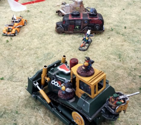 ...space bulldozers, futuristic greasers and face-melting solos...