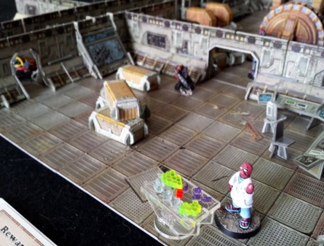 Voidstroms gambit works, throwing the Purgator trooper off guard enough to allow the Doctor to quickly download the data from the Holo-Generator and escape through the door into engineering...