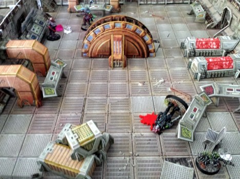 ...and passes out in a pool of his own alien blood.