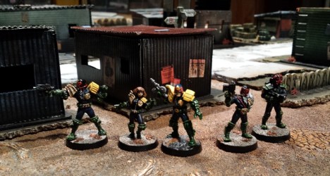 L to R: Street Judge ??, Psi Judge Geller, Senior Judge Plodd, SJS Judge Serpico, Riot Judge Hammer