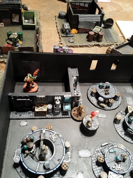 With no visible chimney to align his vertical matter transporter via, Pseudo-Santa is forced to leave the bar by more conventional means (the back door).