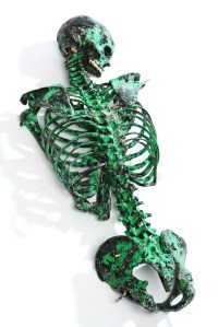 The skeletons of the incinerated victims in the Mars Attacks movie kept popping into my head during painting too.