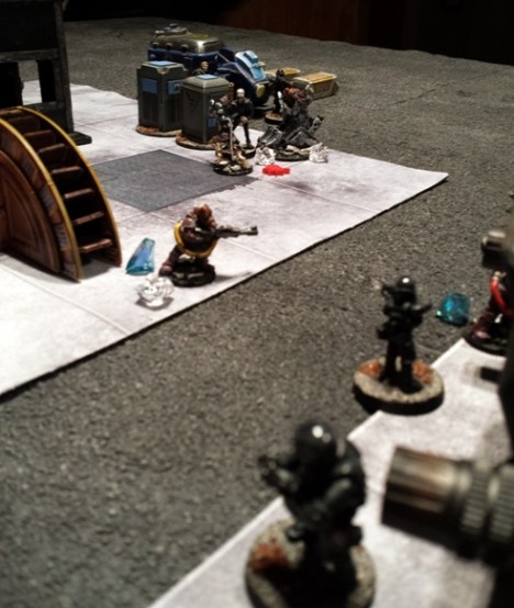 ...while yet more Purgators open fire and draw the attentions of the Cartel forces.