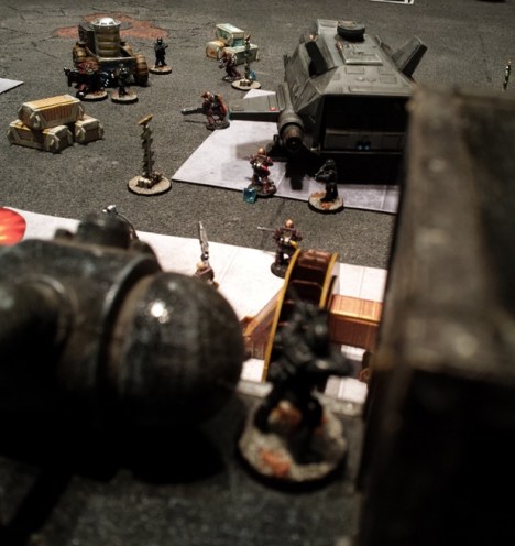 ...takes aim at the heavy weapon trooper...