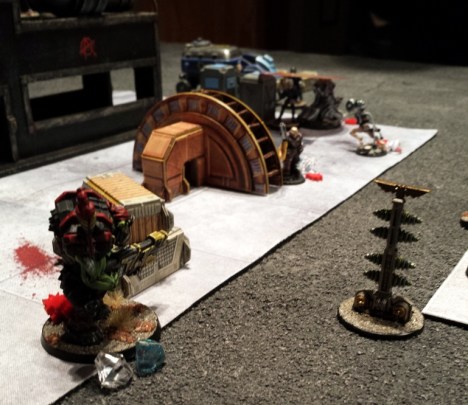 Big Billys limited patience is at an end.  With a roar he turns and blasts at the cowardly string pulling Purgator Captain  before Freeman can get to the Navigator.  Regardless, the combined persuasive powers/industrial tools of Buzzsaw and Bull prove to much for the Navigator to resist and the Purgators are ready to board the shuttle.