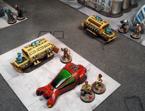 Scotia Grendel "Security Grav Car" and Black Cat Bases "Android Taxi" (OOP)