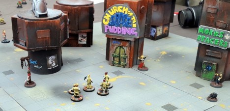 A number of my recently painted non-combatant miniatures hung around experiencing in the spot Voigt-Kampf tests and getting shot in this game, which I got a kick out of.