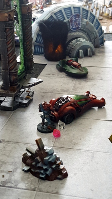 New U Subject Gamma sprays the nearest anomalous reading with explosive rounds, to keep the Audit from it.