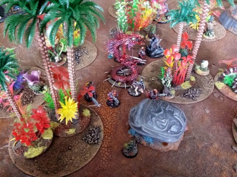 The Purgators efficient deployment is badly disrupted by a Catachan Devil ambush.  This bodes well for the local forces.