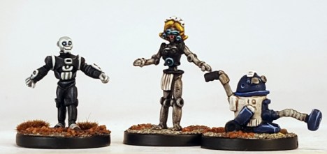 L to R: P3R-C, PHRAN 19, Suction Unit 79 Alpha AKA "Sux"