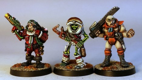 L to R: Space Santa, Space Skeleton, Space Eunuch