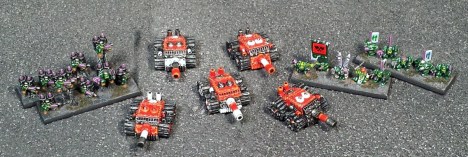 Gobsmasha squadron: veterans of many a massive battle in the 41st millennium (and also in the early to mid nineties).