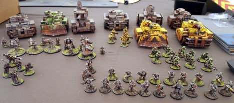 Not many people can field an army that they have sculpted, manufactured, marketed, sold and painted, but Curtis can.